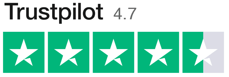 4.7 Trustpilot Rating